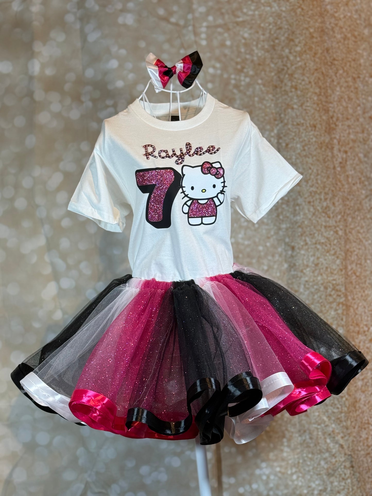 Pink, Black and White Tutu Set