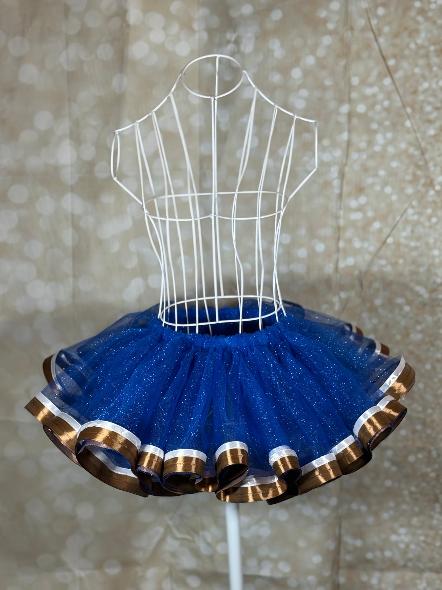 Blue, Brown & White Glitter Tutu Set