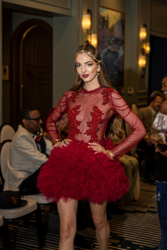 Fine Wine Tutu Mini Gown