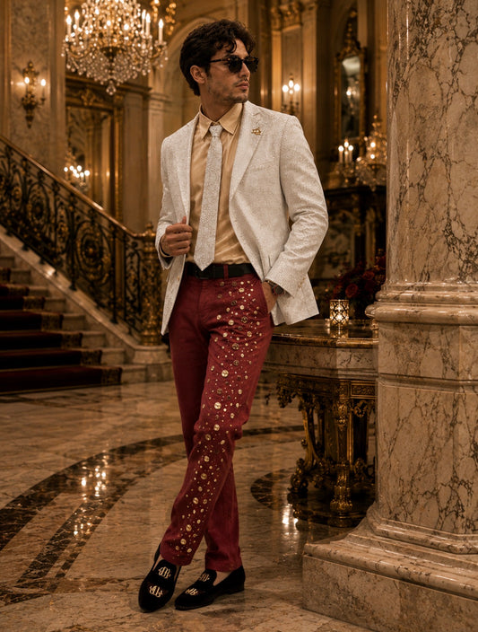 Metallic Champagne Suit