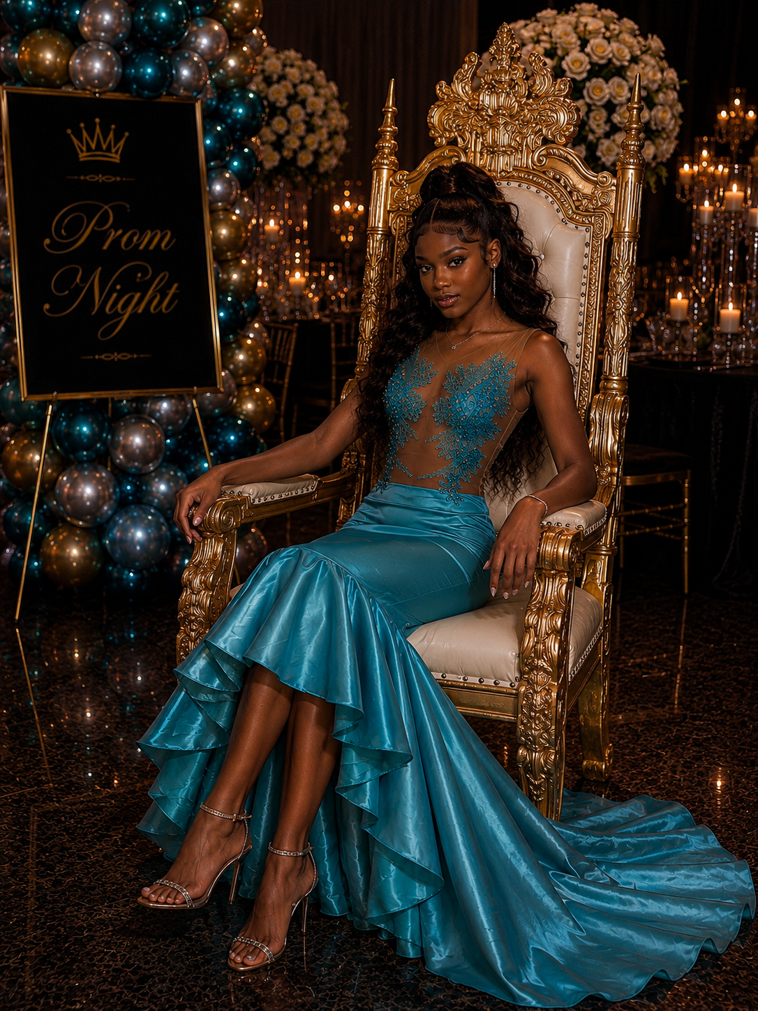 Aquamarine Mermaid Gown