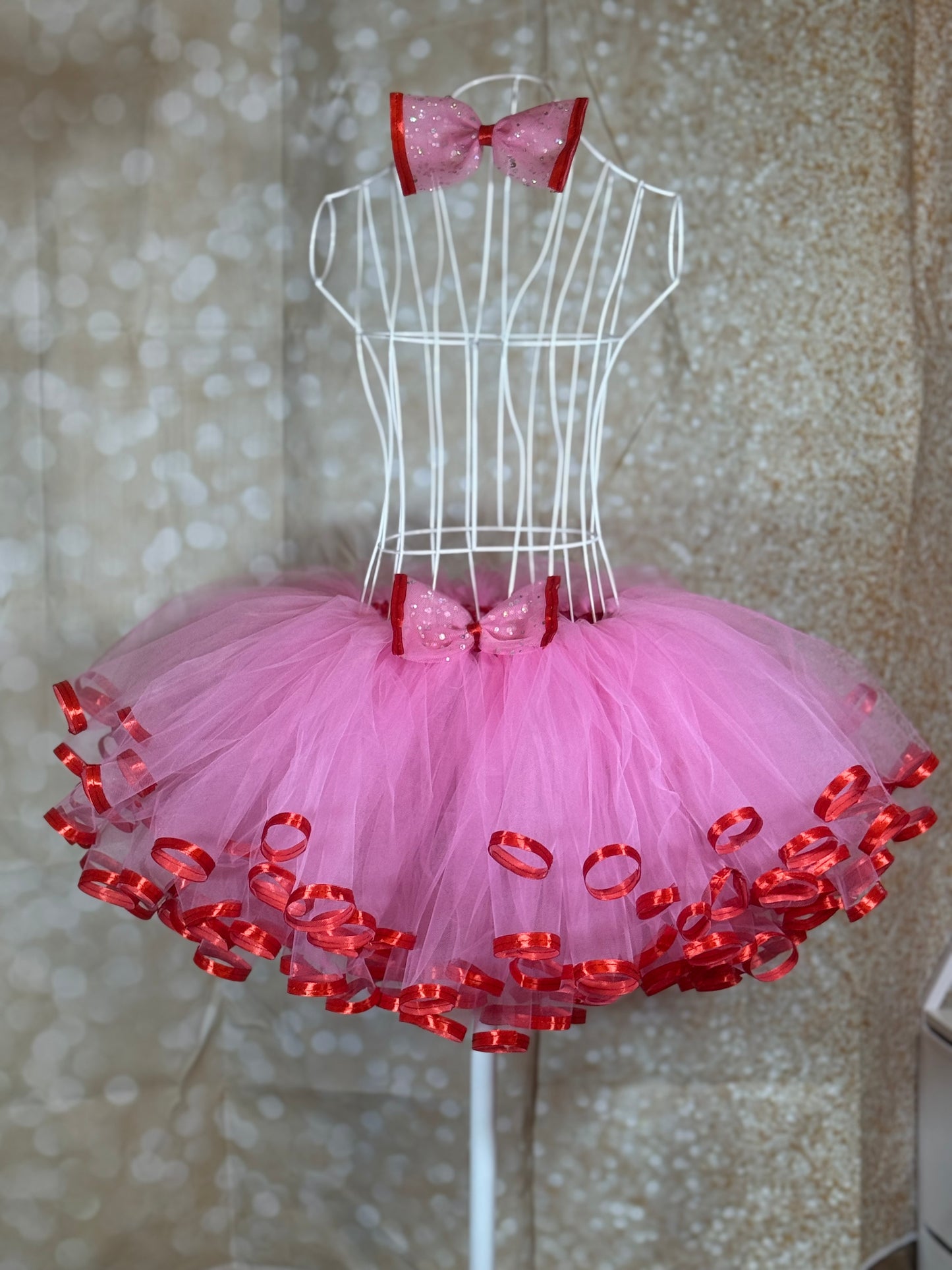 Red & Pink Looped Tutu Set