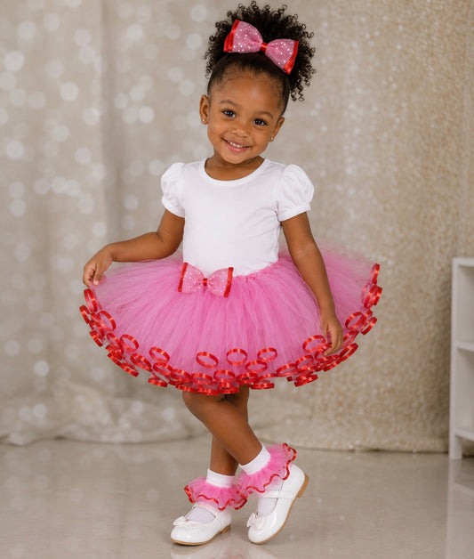 Red & Pink Looped Tutu Set