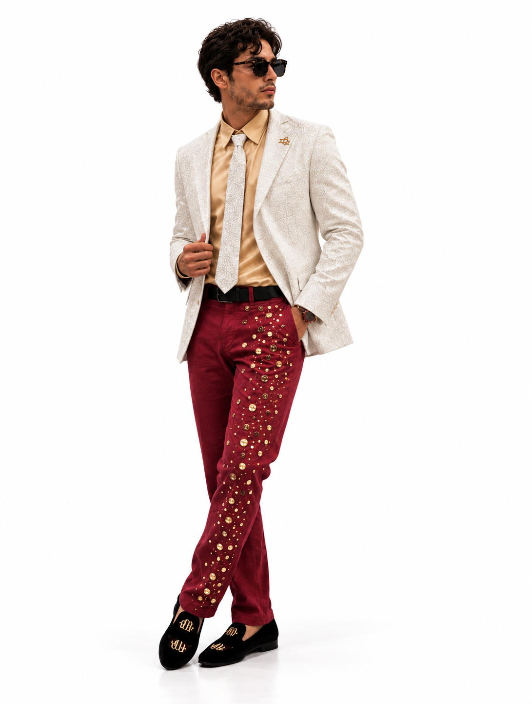 Metallic Champagne Suit