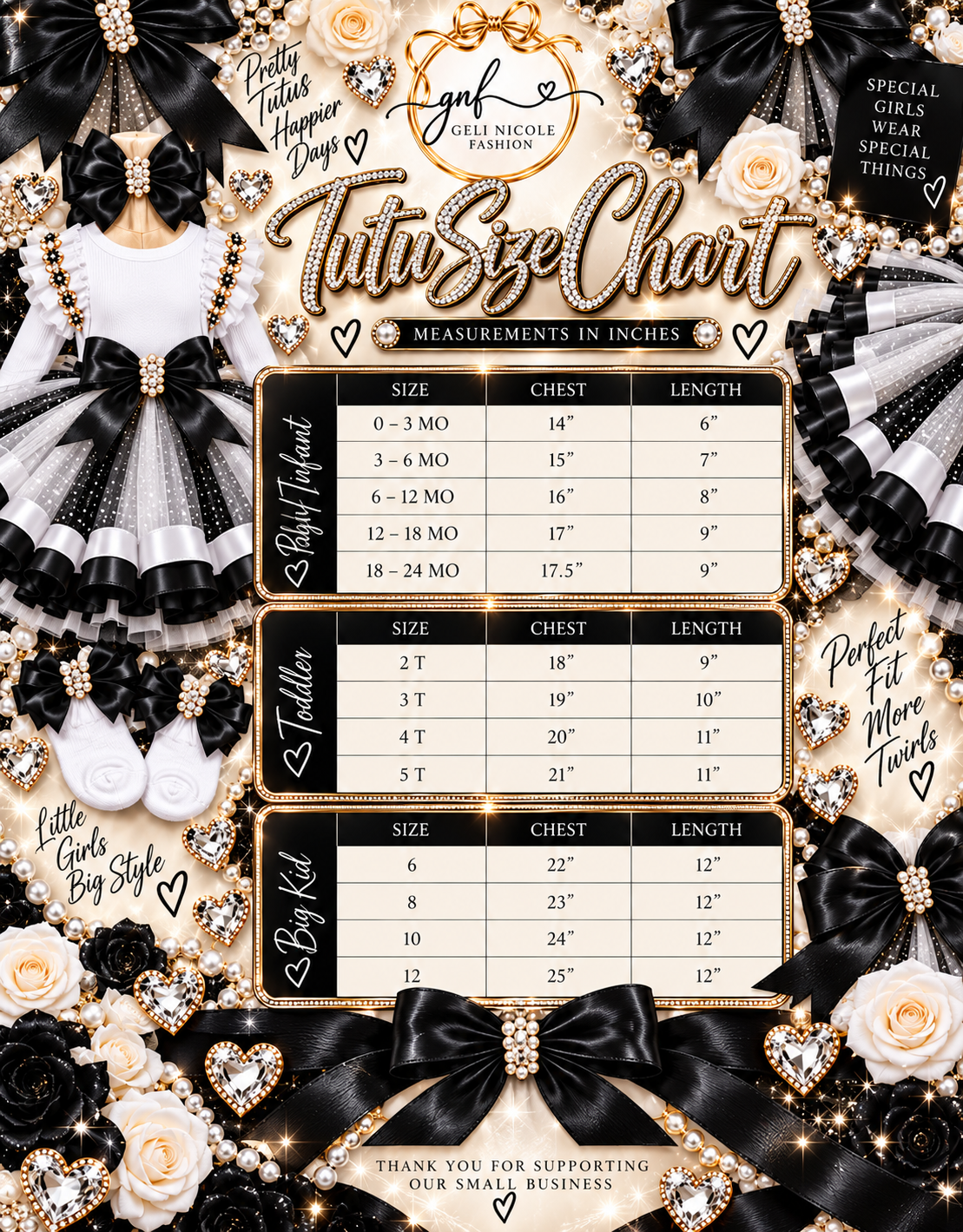 Luxuri Tutu Set B&W