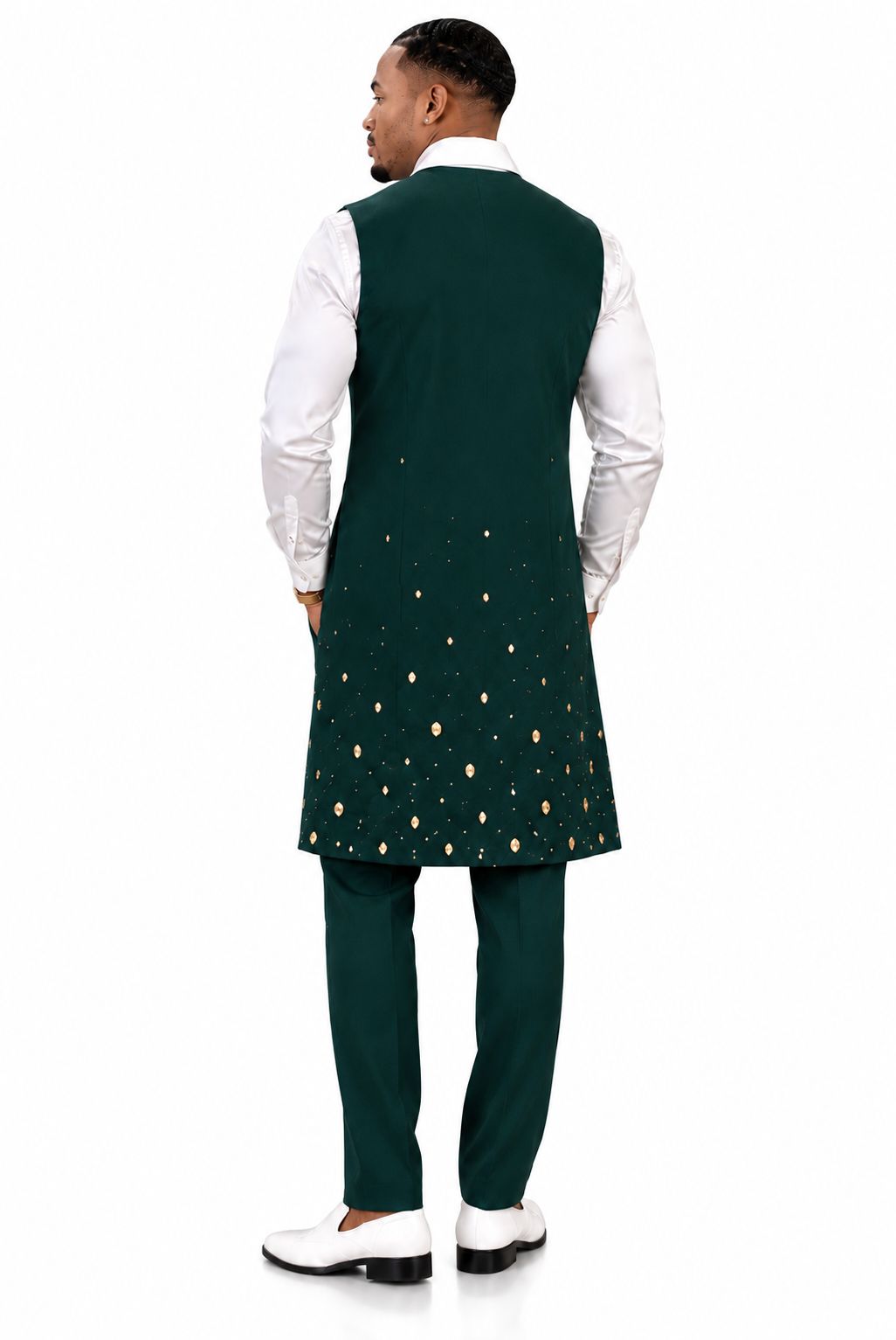 Charming Emerald Vest Set